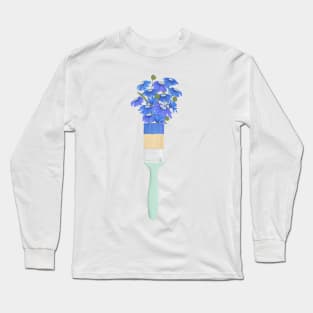 Floral paint brush Long Sleeve T-Shirt